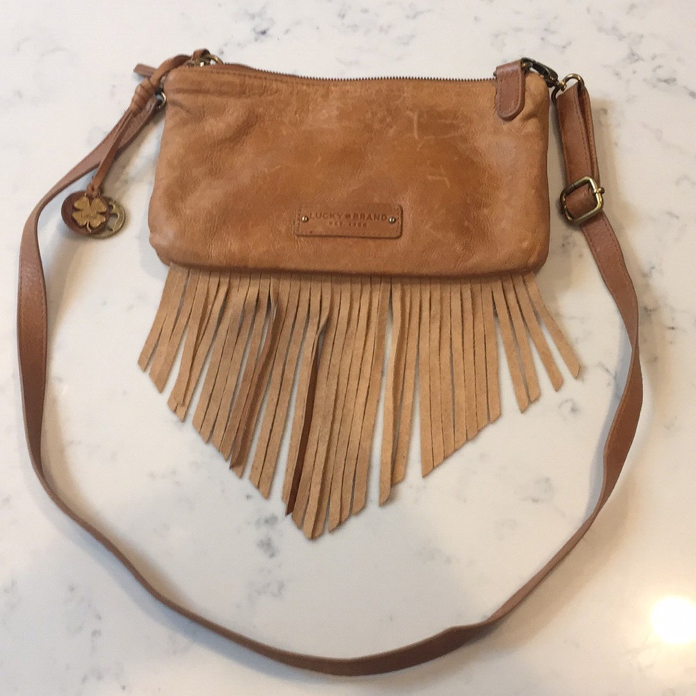 Lucky Brand boho fringe crossbody purse